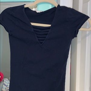 blue v cut neck shirt for aeropostale
